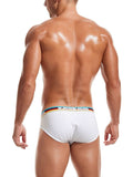 menaful Briefs 2 Pack Men's Rainbow Waistband Big Pouch Briefs