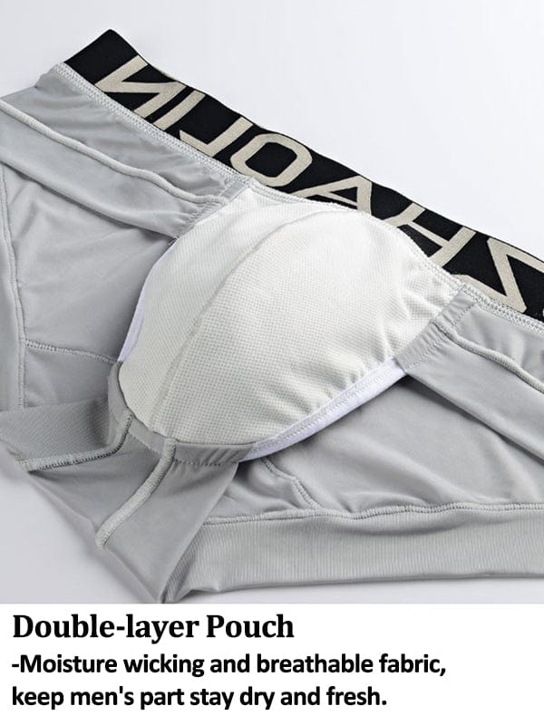 menaful Briefs 3 Pack Soft Touch Men's Briefs With Support Pouch