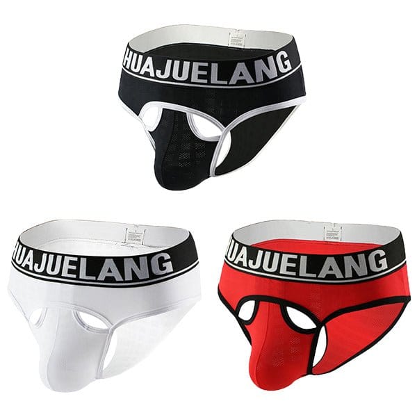 menaful Briefs Color 1 / XS 3 Pack Mesh Support Pouch Briefs