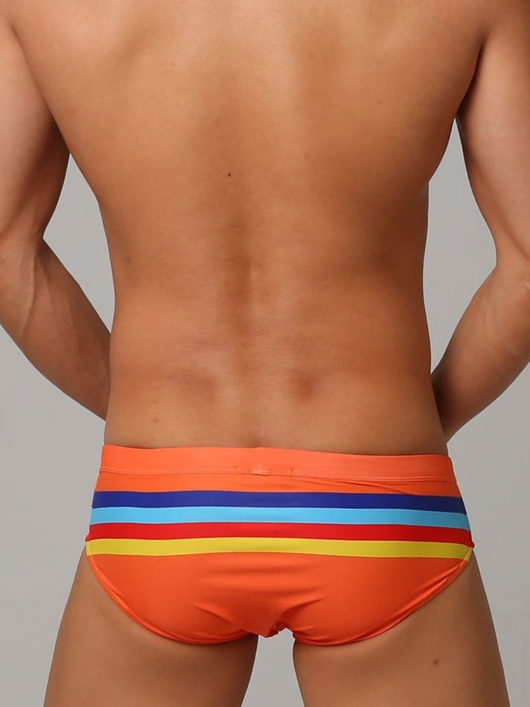 menaful briefs Color Striped Swim Briefs