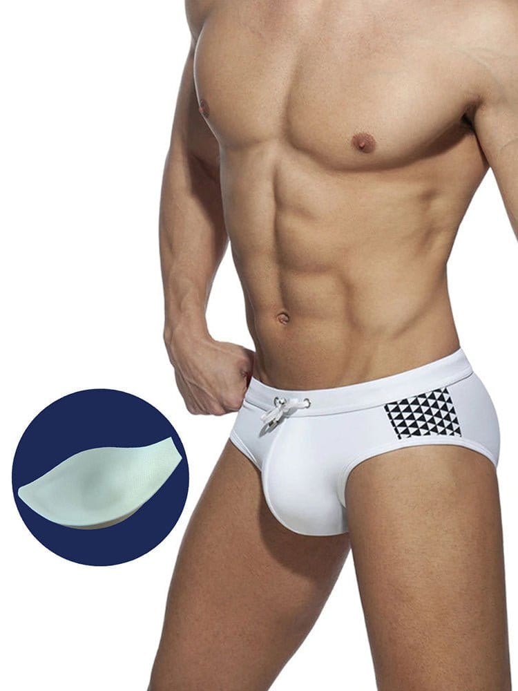 menaful briefs White / M Black and White With Sponge Pad Briefs