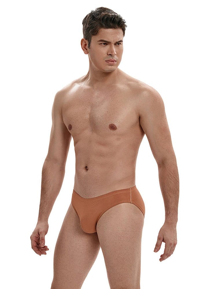 menaful Briefs with Bulge Pouch- Brown