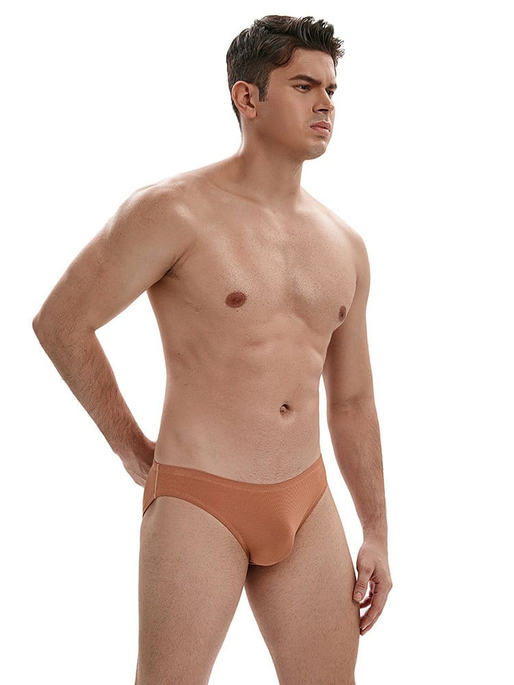 menaful Briefs with Bulge Pouch- Brown