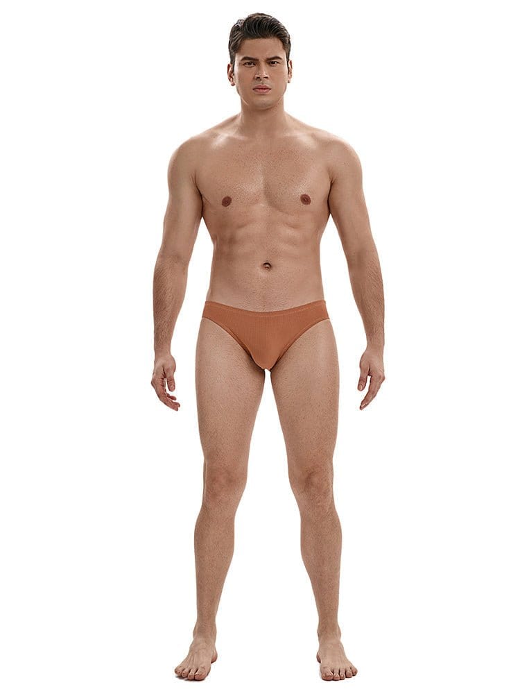 menaful Briefs with Bulge Pouch- Brown