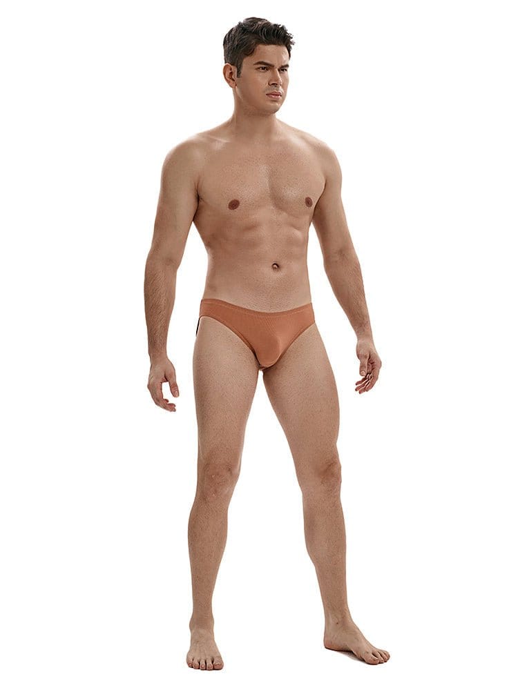 menaful Briefs with Bulge Pouch- Brown