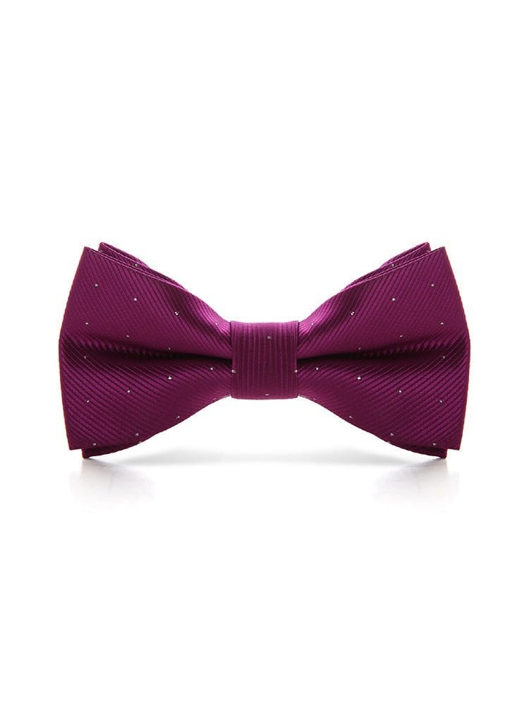 menaful Bright Purple Evening shirt suit bow tie