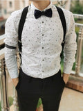 menaful British style men's cheek suspenders with side clips