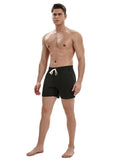 menaful Casual Cotton Sports Shorts-Black