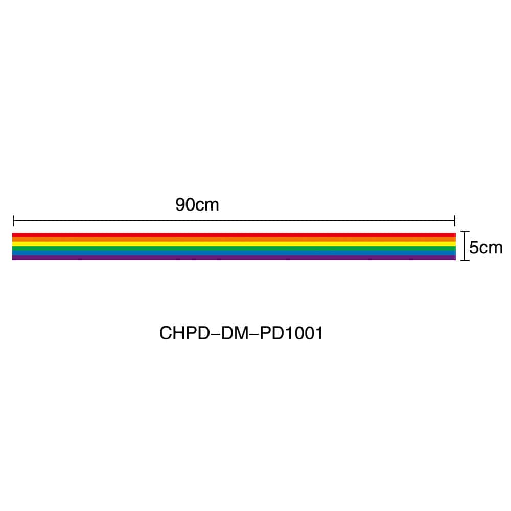 Menaful™ CHPD-DM-PD1001 / 90*5cm Rainbow Flag Long Ribbon