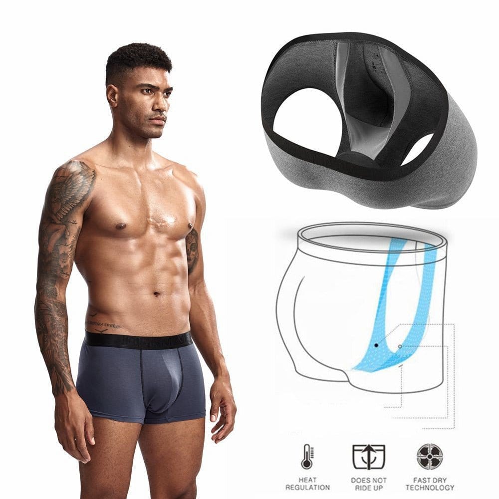 menaful Classic Breathable Dual Pouch Trunks