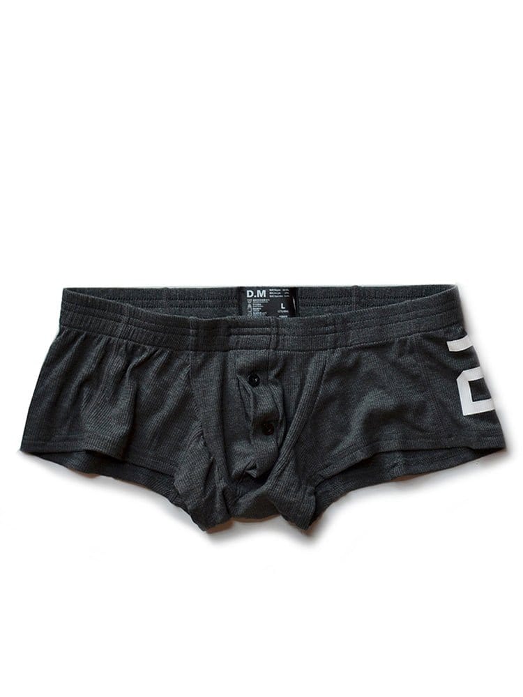 menaful Comfort Solid Color Button Boxer