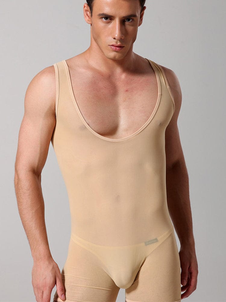 menaful Complexion / M Men's Mesh Elastic Bodysuit