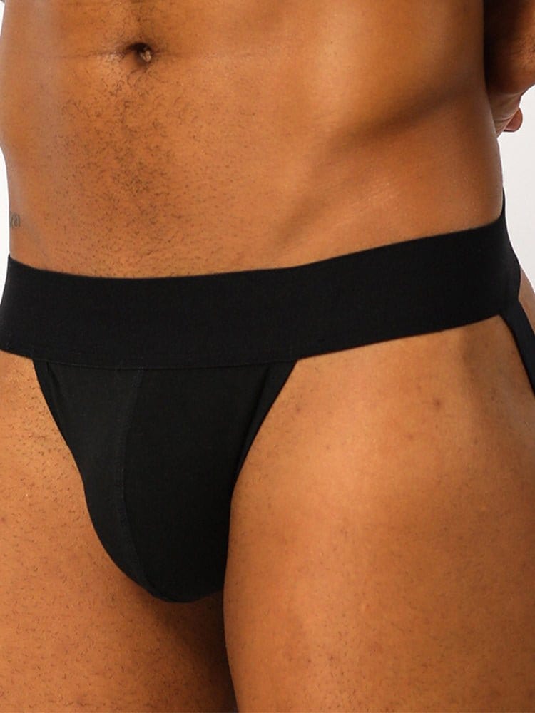 menaful Cool and Breathable Mid Waist Men's Thong - White