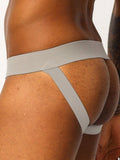 menaful Cool and Breathable Mid Waist Men's Thong - White