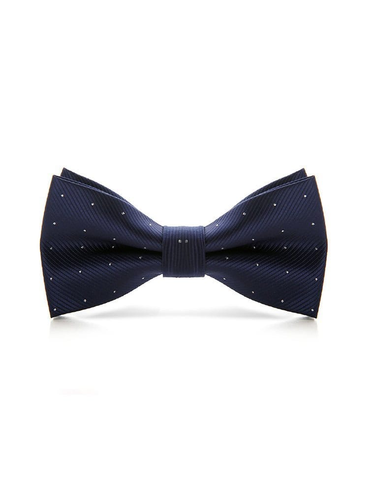 menaful Dark Blue Evening shirt suit bow tie