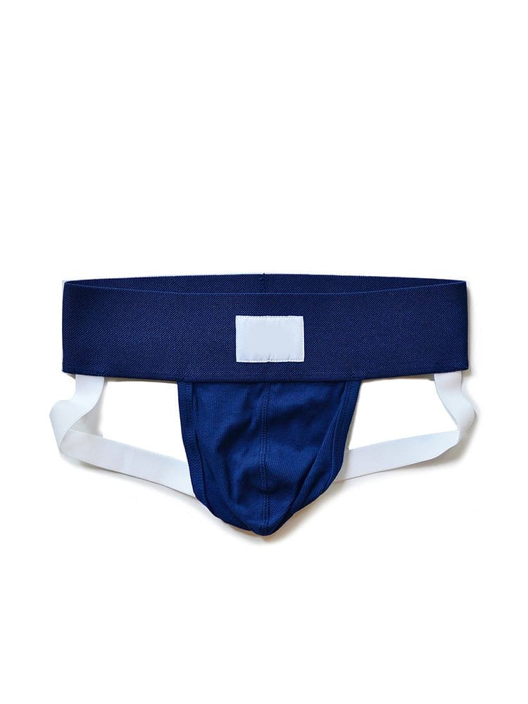 menaful Dark Blue / M Low Rise Cotton Letter Thong