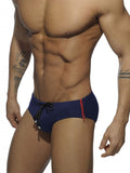 menaful Dark Blue / M Men's Fashion Side Zip Swim Briefs