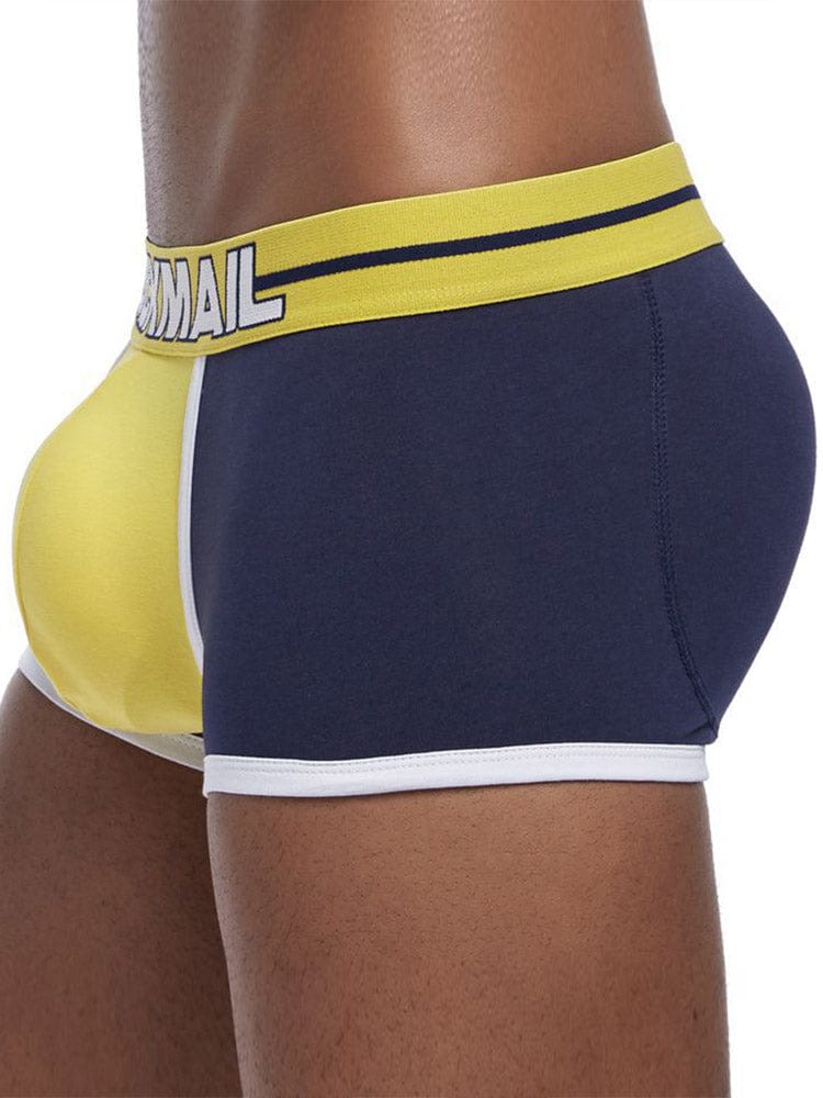 menaful Dark Blue / M Men's Invisible Padded Sponge Butt Lift Boxer