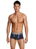 menaful Dark Blue / M Sexy Low Rise Snowflake Boxer Briefs