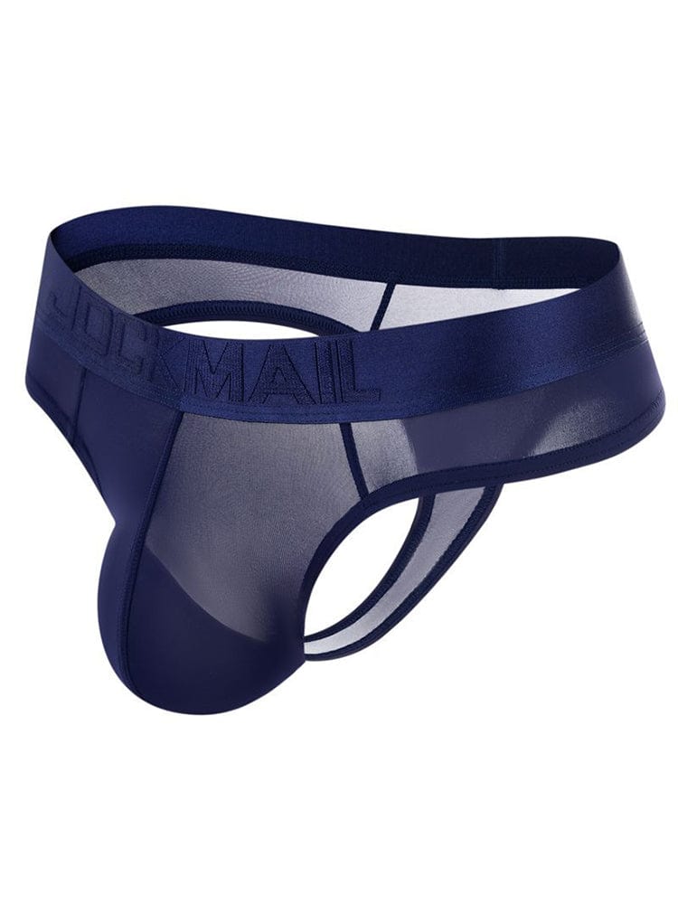 menaful Dark Blue / M Ultra-thin Translucent Sexy Men's Briefs