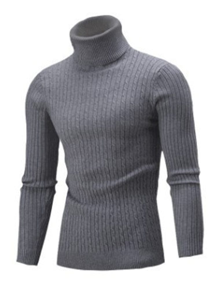 menaful Dark Gray / M Men's Turtleneck Bottoming Sweater