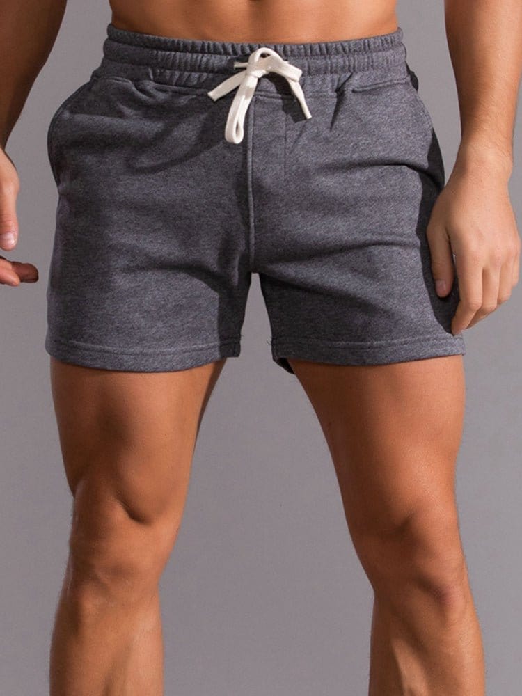 menaful Dark Gray / S Casual Cotton Sports Short Shorts