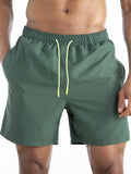 menaful Dark Green / M Men's Plus Size Athletic Casual Board Shorts