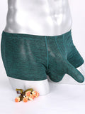 menaful Dark Green / M Sexy Poly Cotton Elephant Nose Boxer