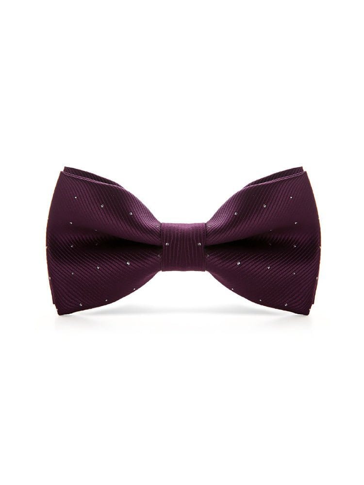 menaful Dark Purple Evening shirt suit bow tie