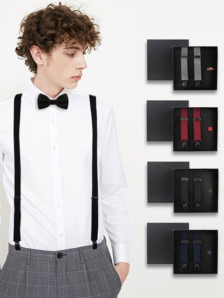 menaful Elastic fashion suit trousers suspenders belt