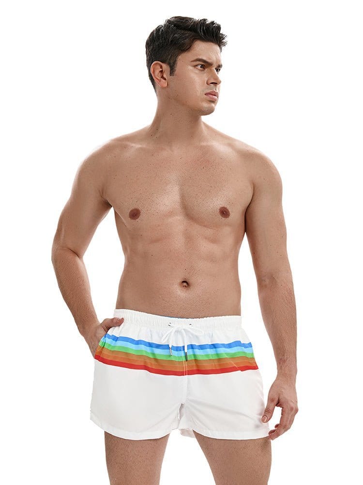 menaful Fashion Beach Sports Shorts - White