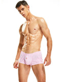 menaful Fashion Plaid Cotton Home Boxer Briefs