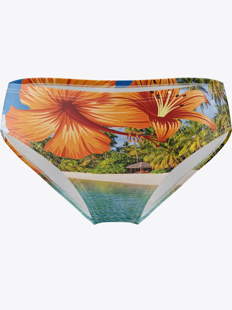 menaful G / S Men's 3D Printed Beach Swim Briefs