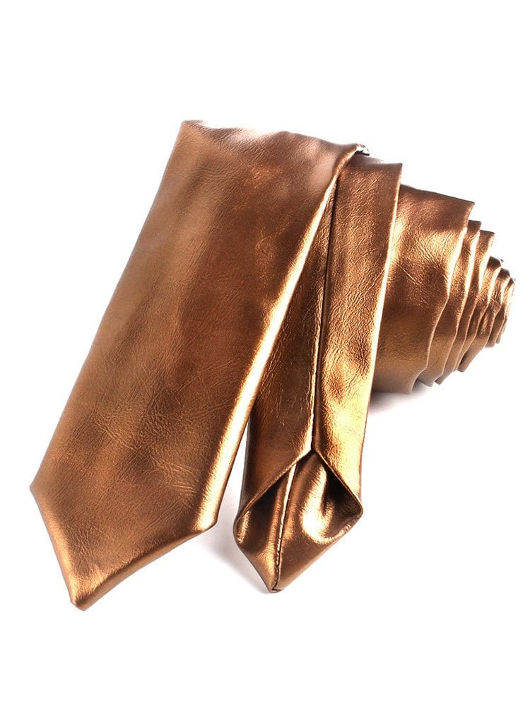 menaful Gold 5cm Wide Fashion Men's Tie