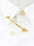 menaful Gold Business Shirt Bow Tie Metallic Accessories