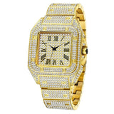 Menaful™ gold Men's Diamond-encrusted Square-shaped Fashion Watch