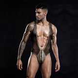 Menaful™ gold Men's Golden Erotic Jumpsuit