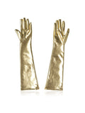 menaful Gold / One Size Erotic Pu Leather Gloves