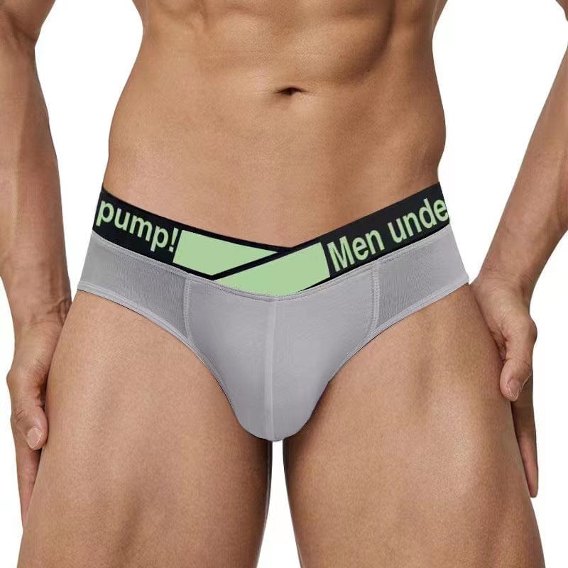 Menaful™ gray+green / M Men's Low Rise V-Shaped Waistband Sexy briefs