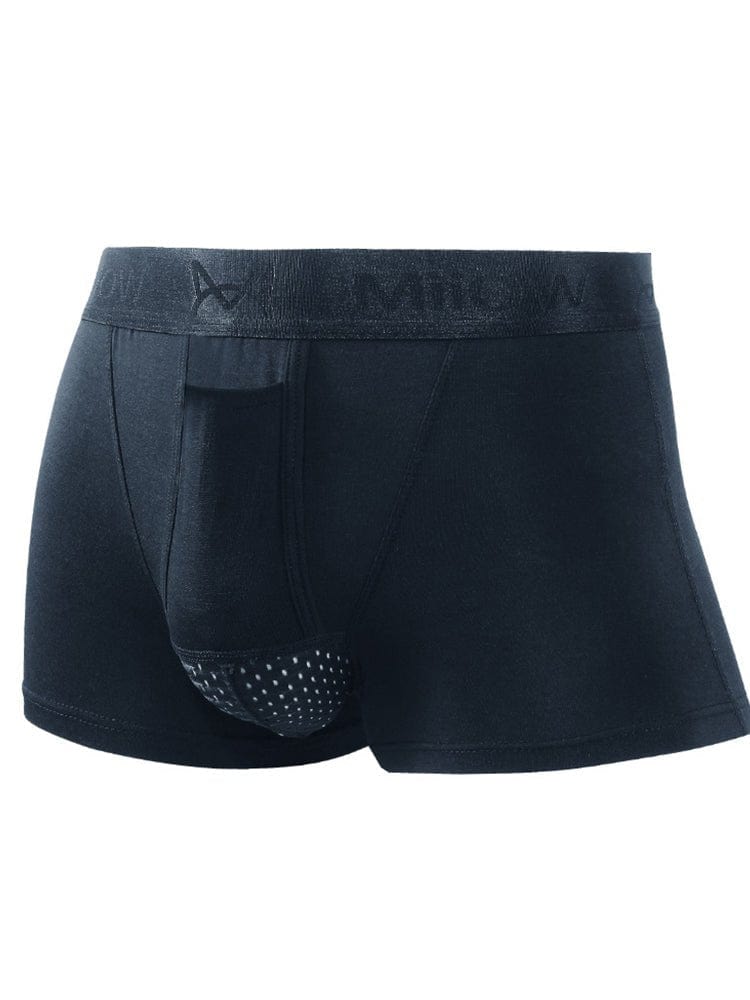 menaful Gray / L Men's Capsule Mesh Midriff Dual Pouch Trunks