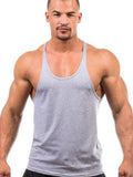 menaful Gray / M Bodybuilding Cotton Tank Top