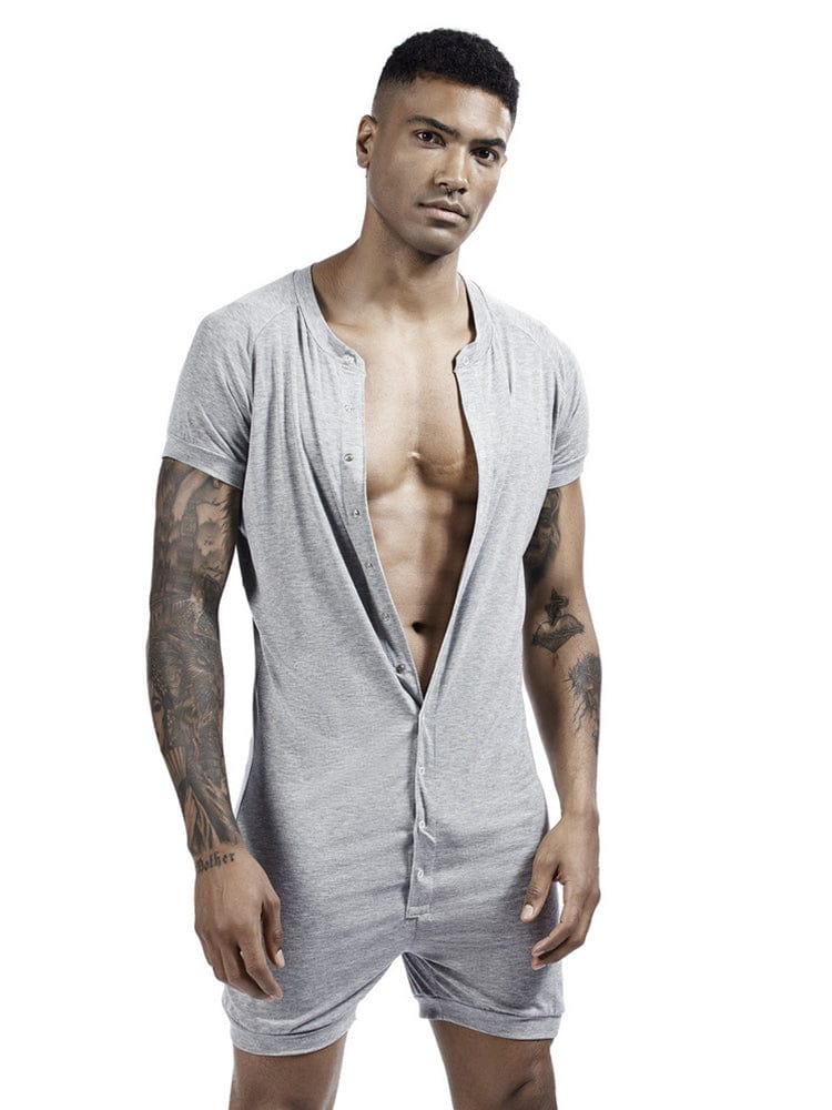 menaful Gray / M Men's Breathable One-piece Vest