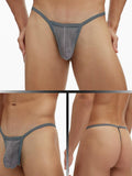 menaful Gray / M Men's Mesh Pouch Thong