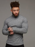 menaful Gray / M Men's Sports Casual Slim Long-sleeved T-shirt