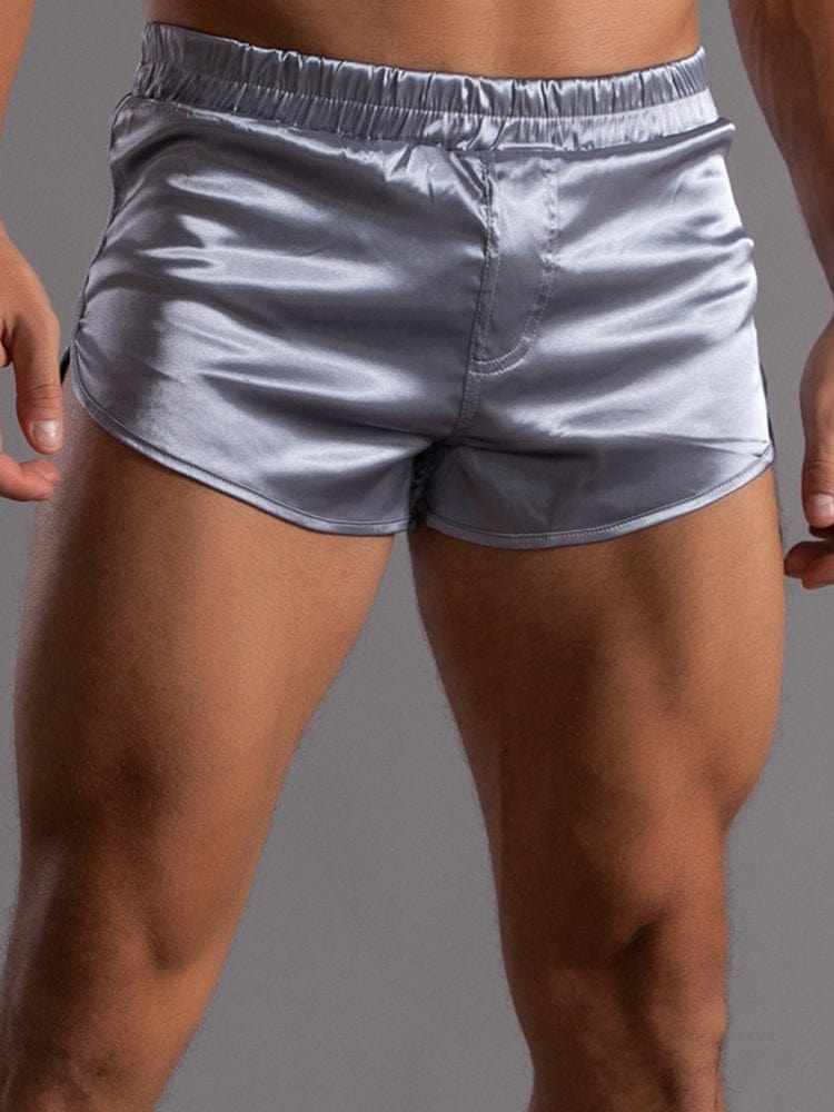 menaful Gray / S Men's Rounded Silk Short Shorts