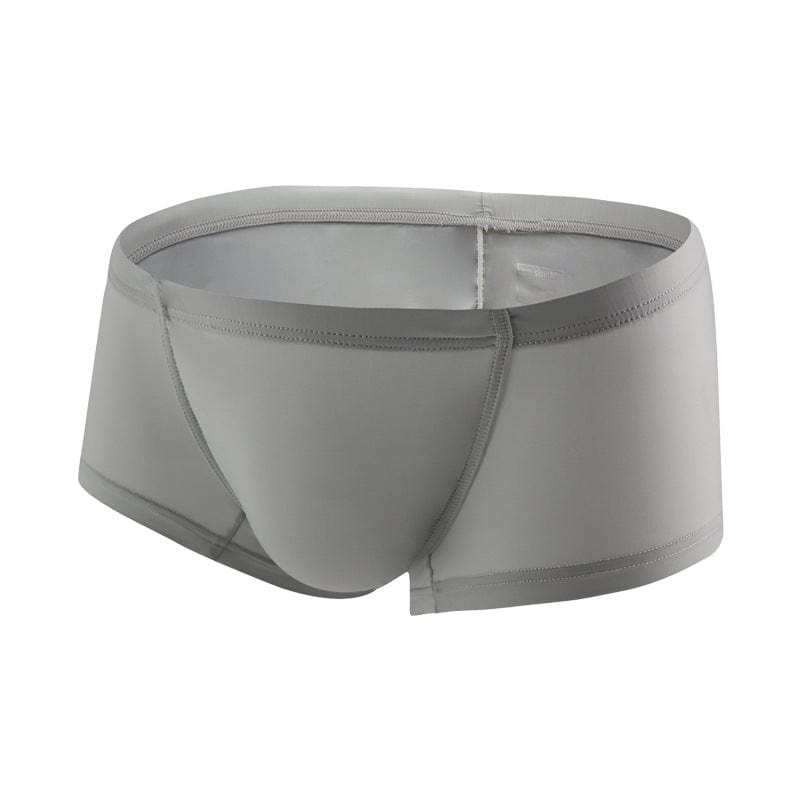 menaful Gray / S U Convex Sexy Low Waist Boxer Briefs