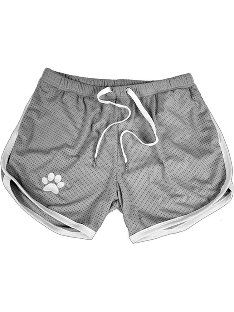 menaful Gray & White / M Bear Pride Paw Shorts