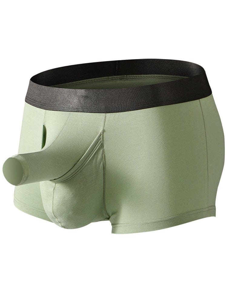 menaful Green / M (26-27) Elephant Nose Bamboo Fiber Boxer