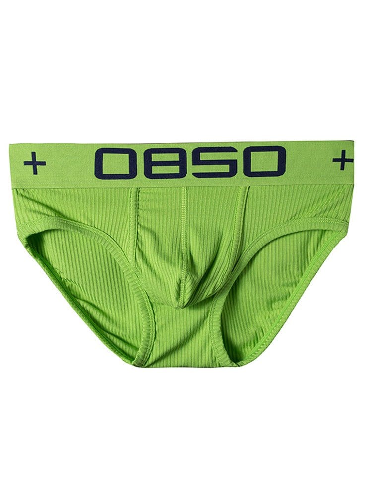 menaful Green / M Low Waist Cotton Sexy Men's Briefs