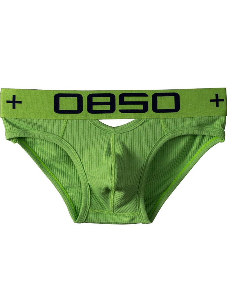 menaful Green / M Low Waist Sexy Leaky Cotton Comfort Pouch Briefs